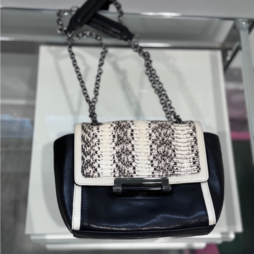 DVF Diane Von Furstenberg 440 Leather Mini Ombré Snake Print Bag